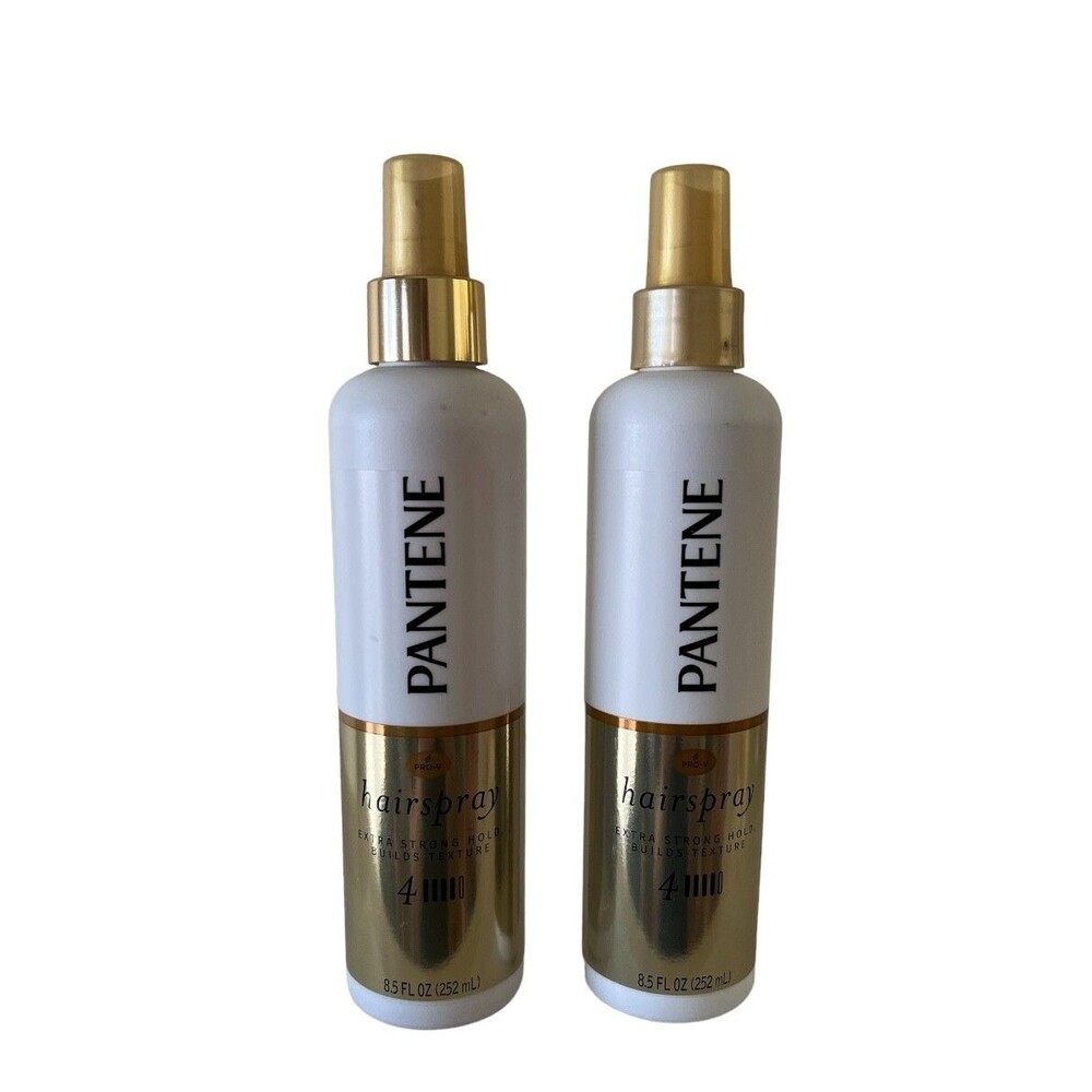 Pantene Level 4 Hairspray Extra Strong Hold, Builds Texture 8.5 Oz New 2 Pack